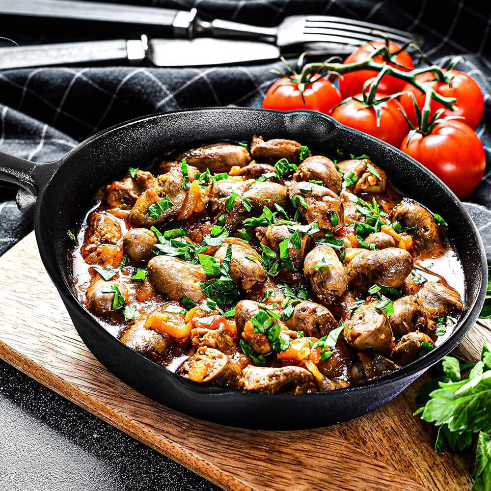 Set Of 3 Cast Iron Non Stick Skillet Griddle Cooking Pan Pre-Seasoned Frying Pan