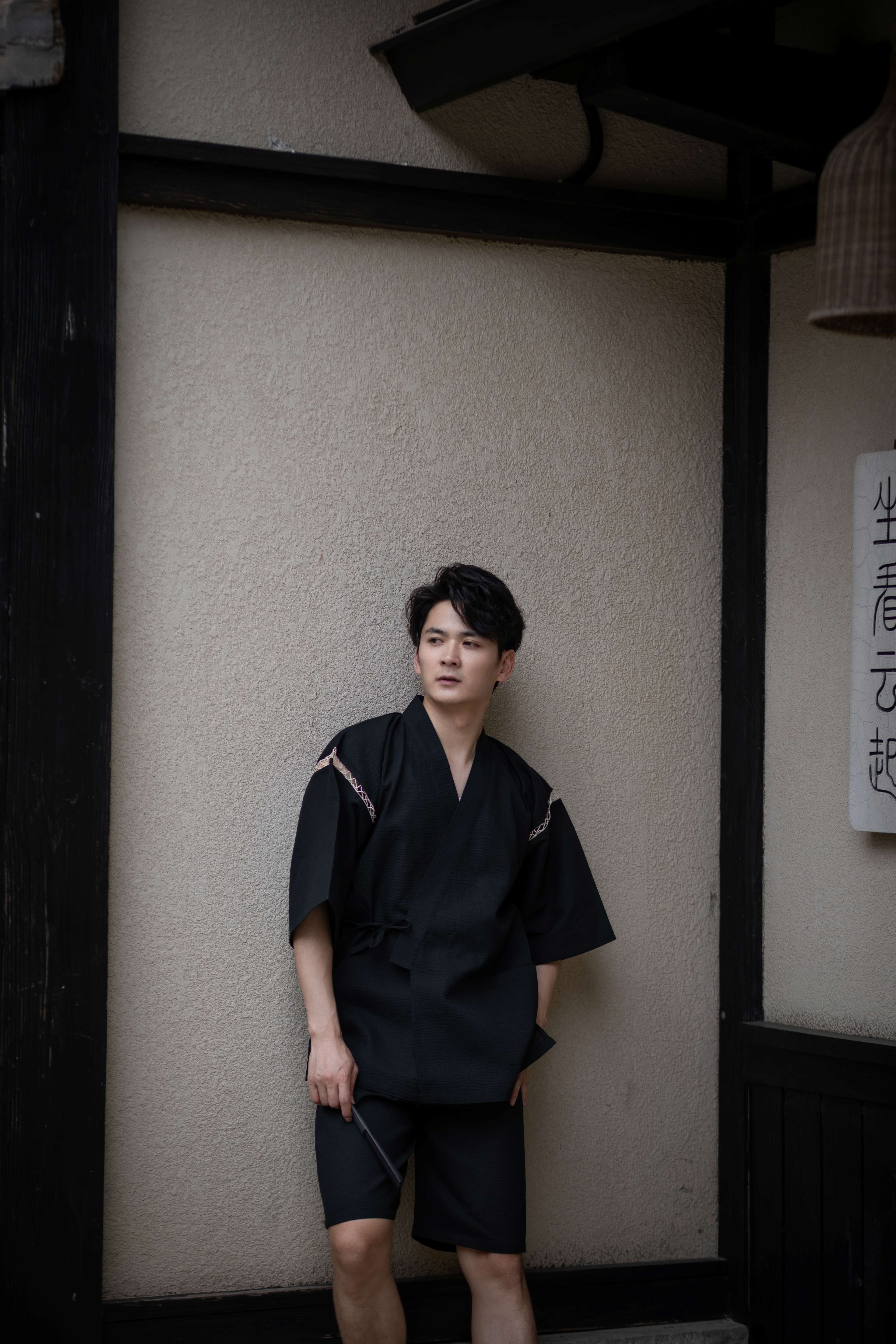 Japanese Jinbei, Cotton Short-Sleeve Set, Traditional Japanese Kimono Homewear Pajamas, Hot Spring & Summer Festival Novelty Outfit