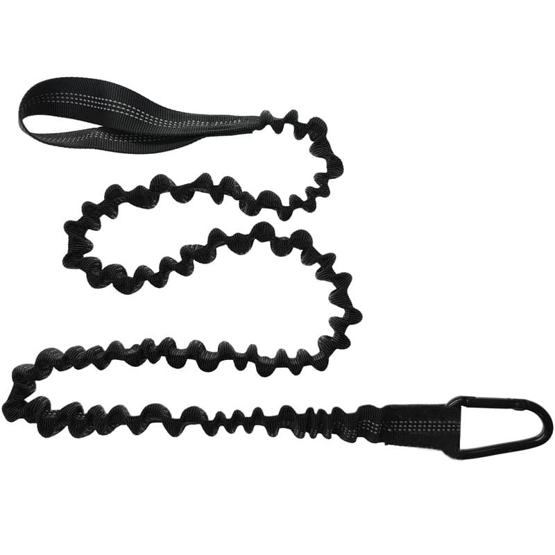 Elastic Kayak Paddle Leash Stretchable Strap For Kayak Paddles Canoe Oars Black
