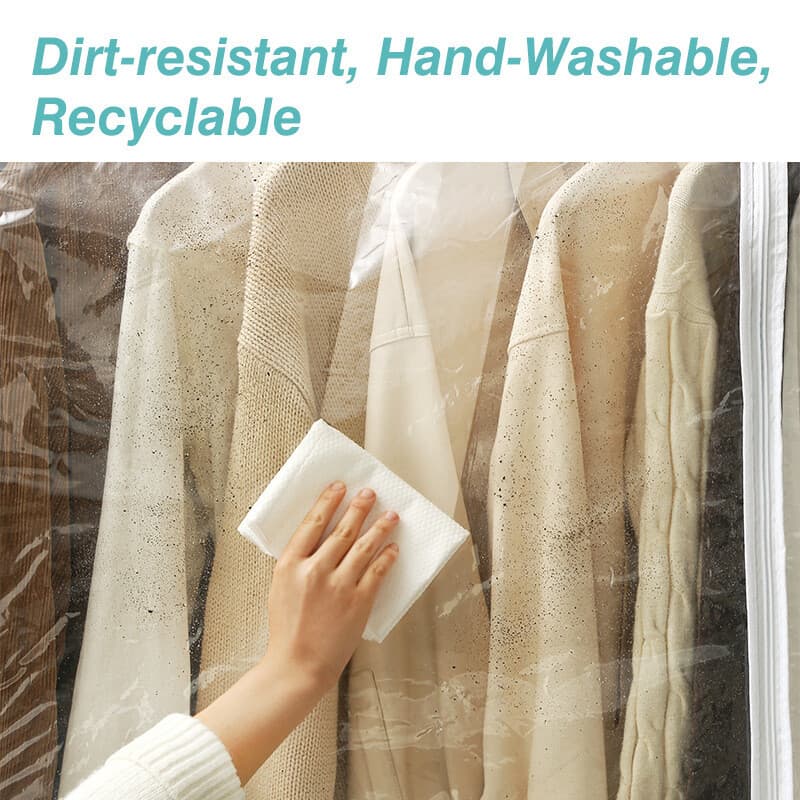 Transparent Clothes Garment Rail Rack Strong Zipped Cover Clear Protective Zip..Garments Rail Not Include In This Sale Only Clear Rail Cover