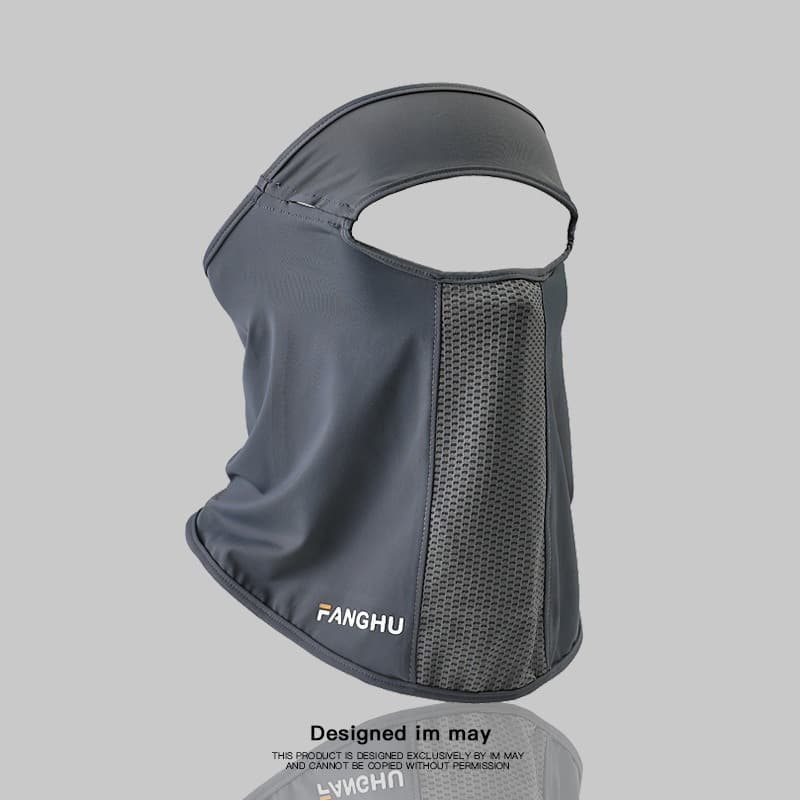 Summer New Ice Silk Mask Full Face Neck Protection UV Outdoor Cycling Breathable Mask Ice Silk Face Gini