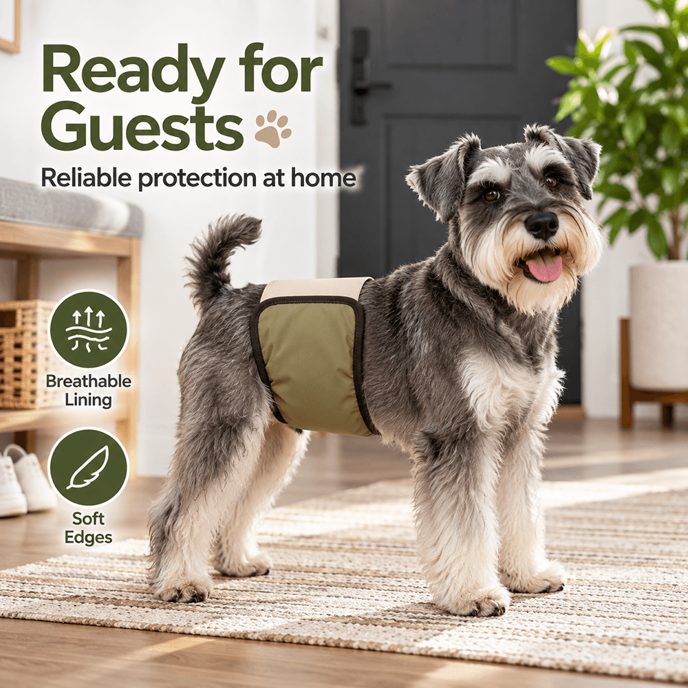 Male Dog Physiological Pants Estrus Period Anti Harassment Washable Elastic Waist Pet Training Pants
