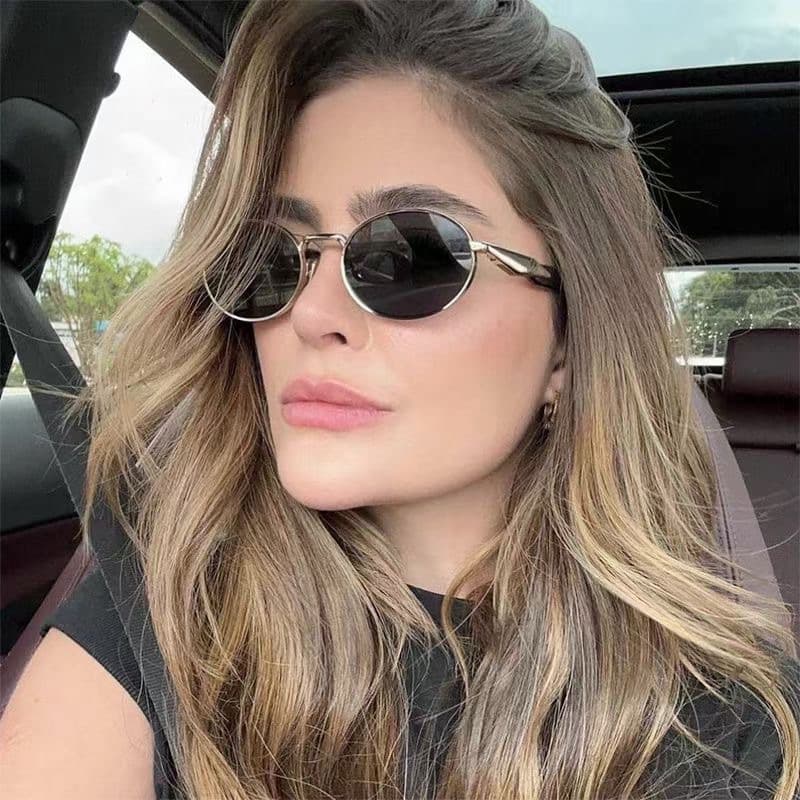 Women's Oval Shading Personalized Sunglasses Retro Sunglasses