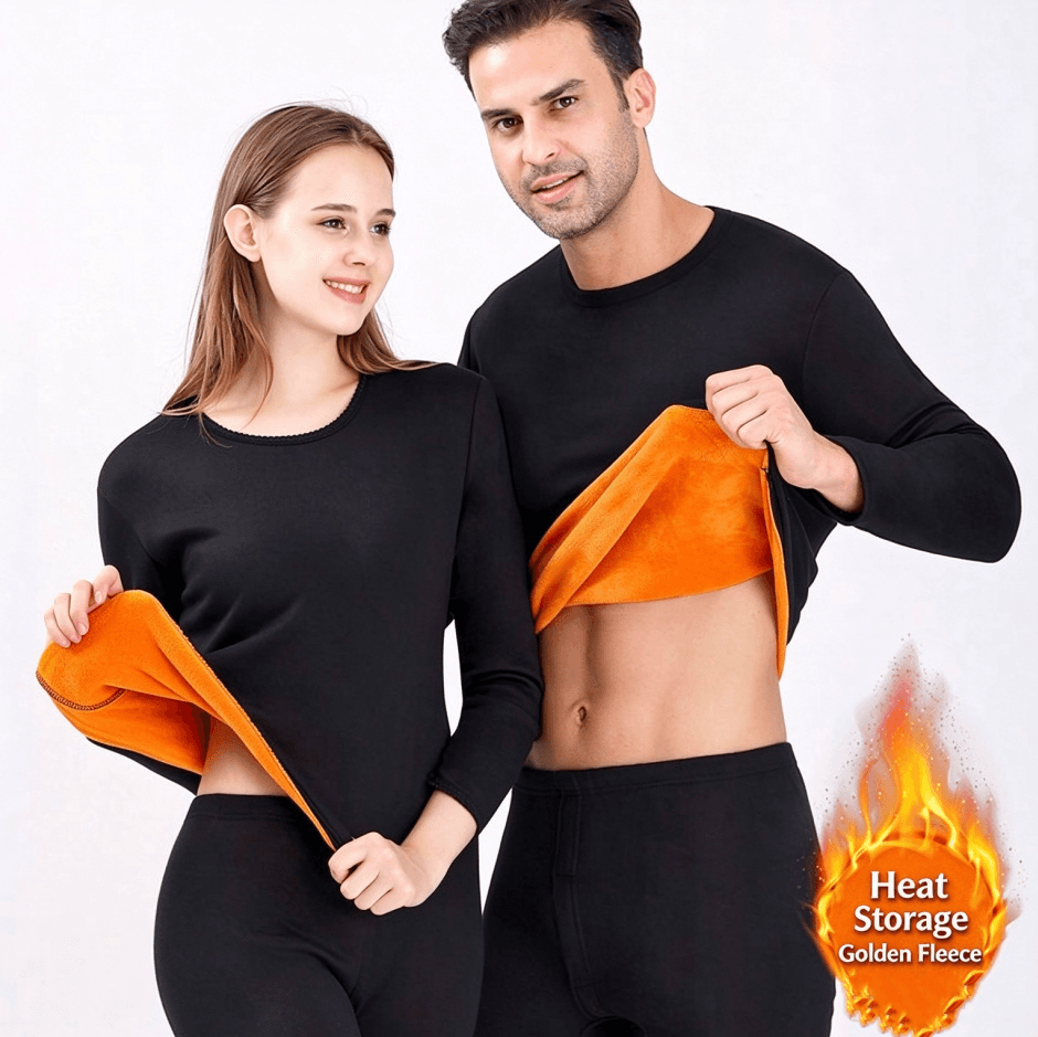Gold Velvet Thermal Intimates Men's Velvet Thickeneded Cold-Proof Autumn Clothes And Autumn Trousers Women's Autumn And Winter Couple Set Factory Direct Sales