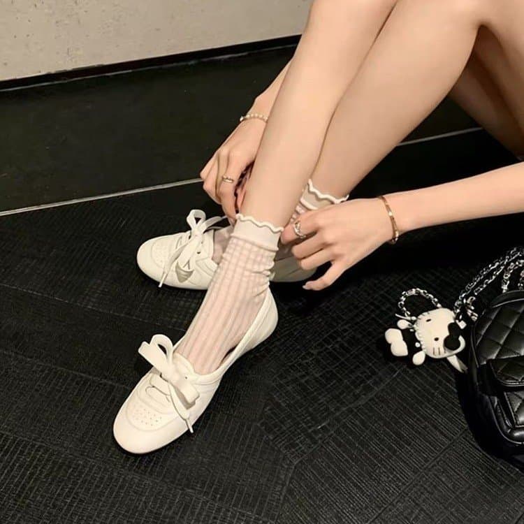 Niche Design Ballet Shoes, Strappy Leather Casual Flats, Mary Janes, Soft Sole Sneakers & Single Shoes For Women