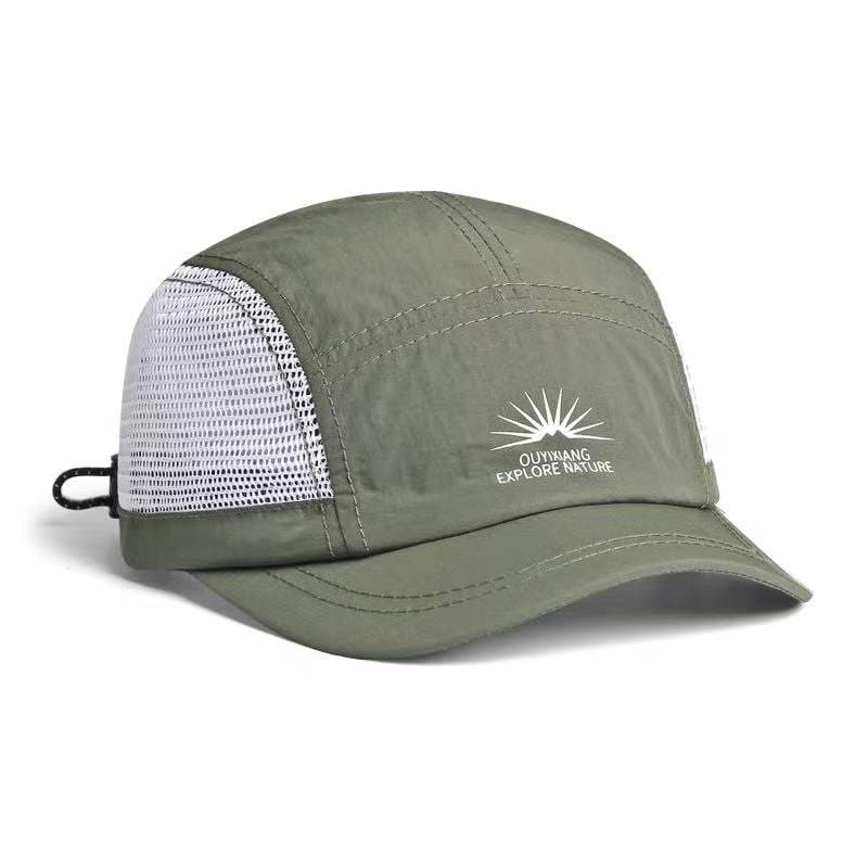 Men's And Women's Identical Adjustable Drawstring Design, Quick-drying And Anti-wrinkle Material. Two Sides Have Mesh Panels. Baseball Cap For Outdoor Wear.