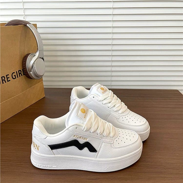 Fashionable, Trendy, Comfortable, Casual, Thick Soled, Versatile, Classic White Shoes For Women, Instagram Street Photography, American Retro Skateboarding Shoes, Summer