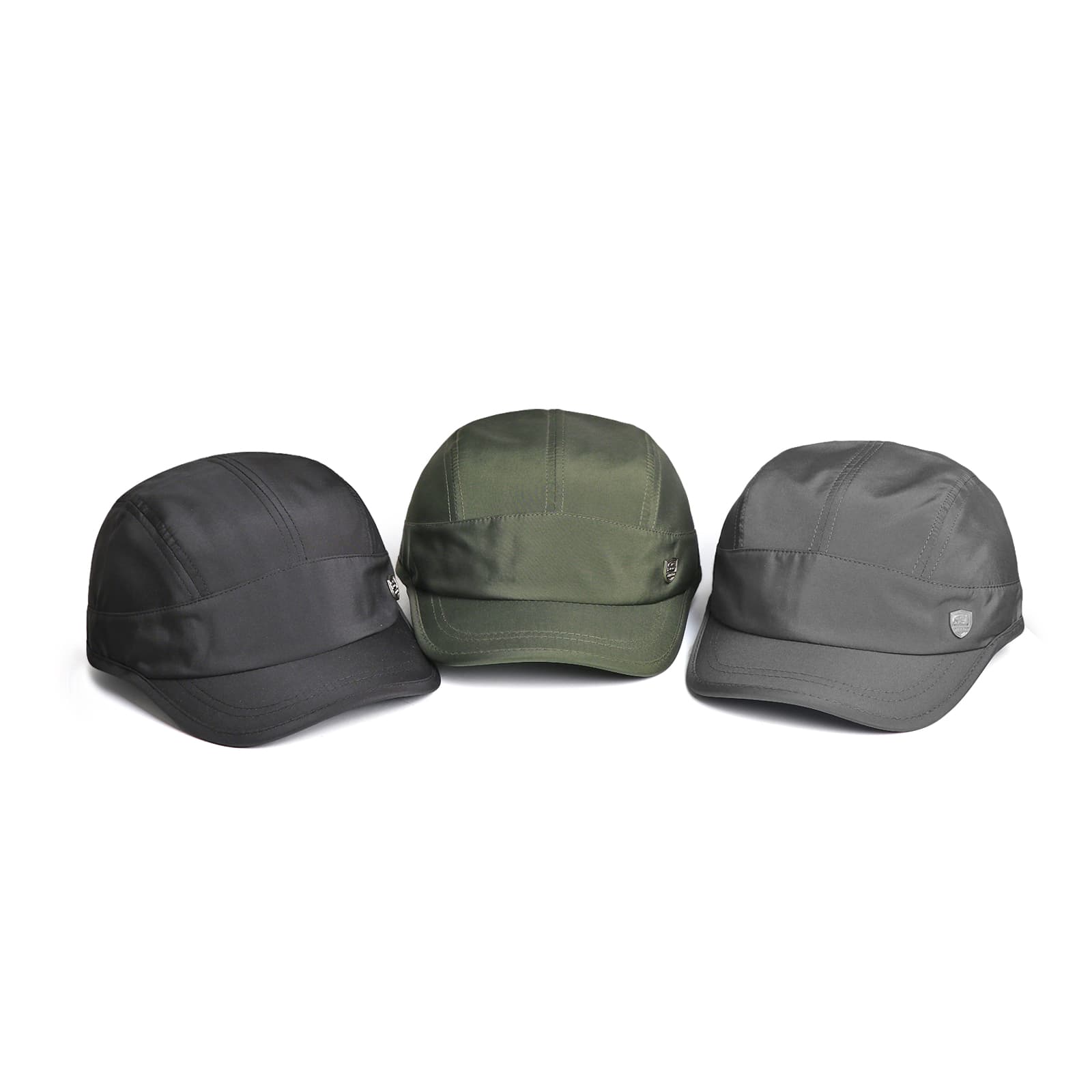 Lightweight, Breathable, Quick-drying Baseball Cap With Metal Emblem, Short Brim, Dome-shaped, Outdoor Casual Beanie Hat