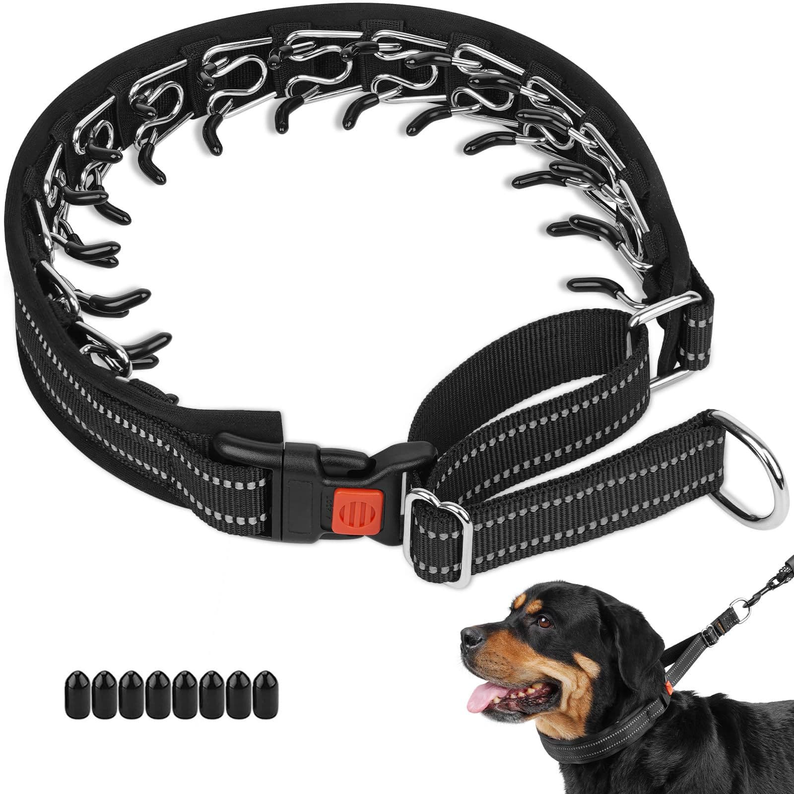 No Pull Martingale Collar For Large Medium Small Dogs To Train Walking Collar With Buckle Anti Pull, Fit Pitbull German Shepherd Doberman, Reflective