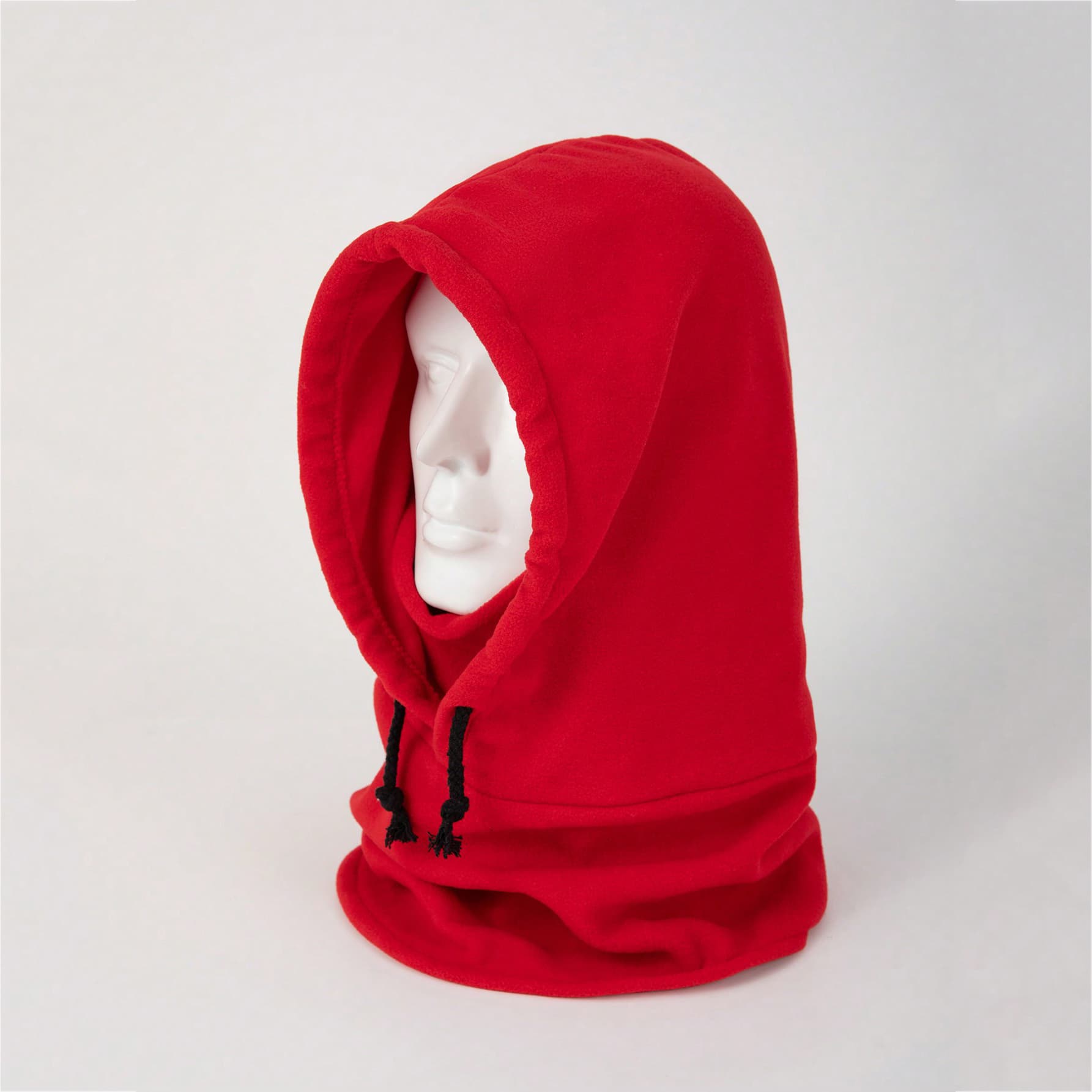 Down Fleece Balaclava Multi-functional Fleece Integrated Face Mask Hat Drawstring Adjustable Windproof And Warm Outdoor Commuting And Cold Protection Hat