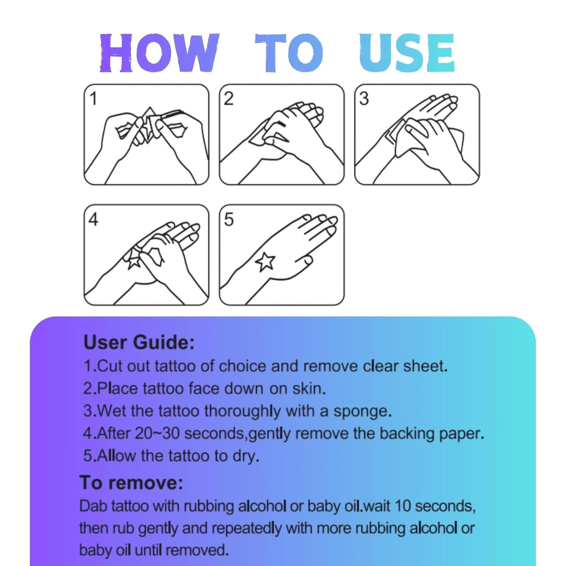 50 Pieces K Style Mark Tattoos For Theme Party Decorations 2 Sheets Dark Concept Makeup Stickers