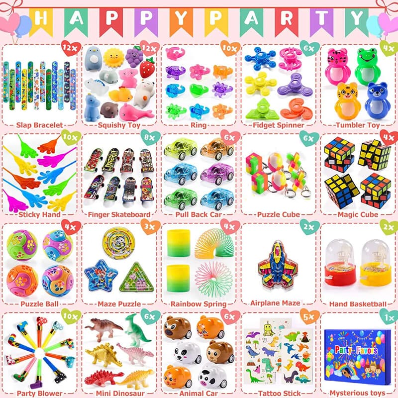 120X Boys Girls Party Bag Fillers Lucky Dip Prizes Toy Favours Classroom Prizes