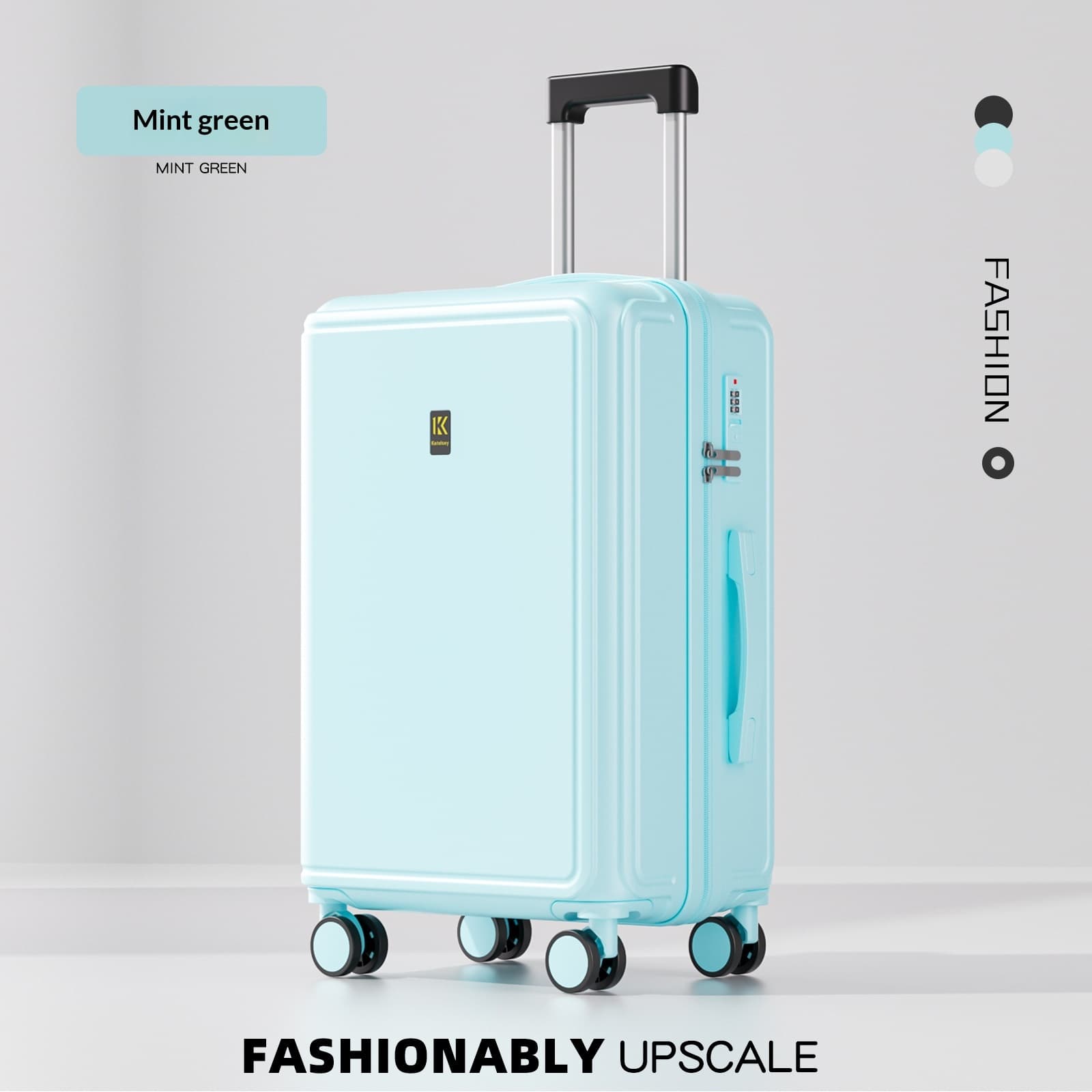 2026 New Luggage Trolley Case Student 20 Inch Lightweight Boarding Large Capacity Password Travel Leather Box Male - DY5209 Mint Emerald