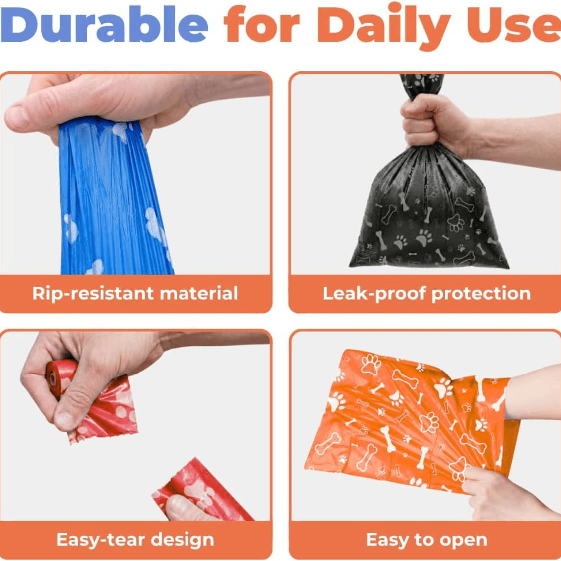 Best Pet Supplies Dog  Bags For Waste Refuse Cleanup Replacements For Outdoor Puppy Walking And Travel Leak Proof And Tear Resistant Thick Plastic  Assorted 150 Bags