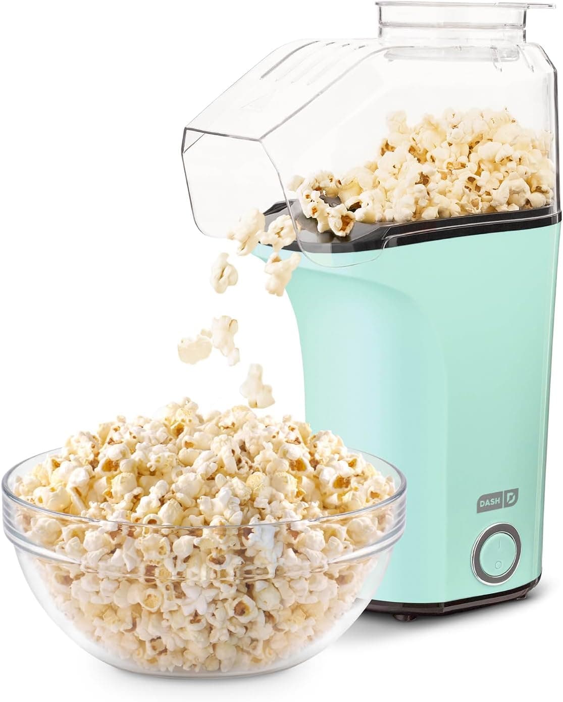 Popcorn Maker 16 Cup Hot Air Popper Aqua Electric Popcorn Machine For Quick Easy Healthy Snack Preparation