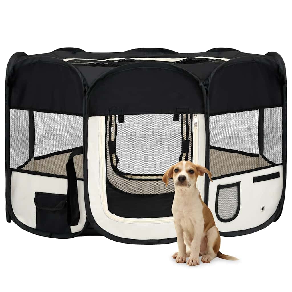   Foldable Puppy Playpen with Carrying Bag 125x   Foldable