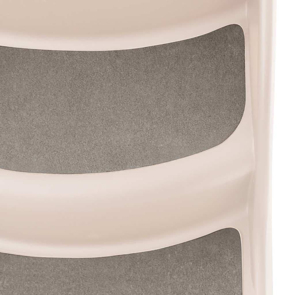 3-Step Foldable Dog Staircase, Cream, 50x