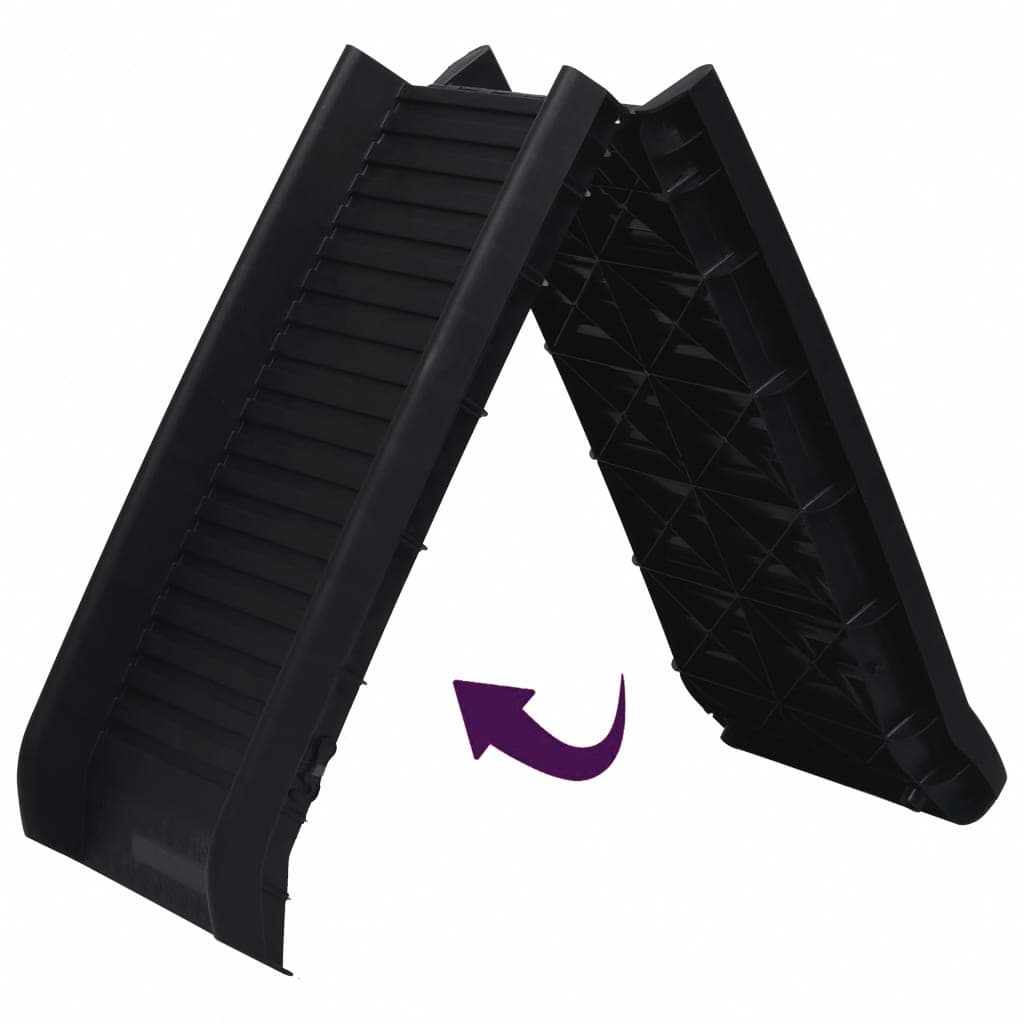   Foldable Dog Ramp, Black, 155.5x40x15.5 cm