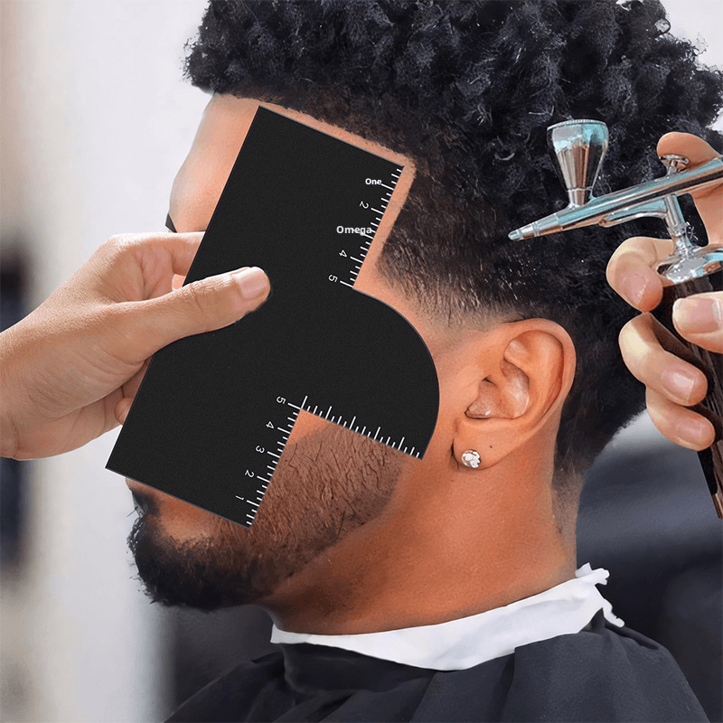 Haircut styling card-hairline edge aligned W1506-black-pvc material-1 piece