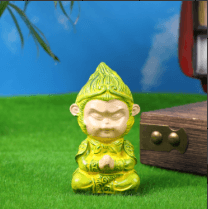 Fish tank Wukong decoration-yellow-pvc-2.8*2.5*5.8cm-1 piece