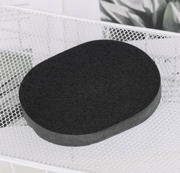 Cleansing and face wash puff-15t-black-PVA-1 piece