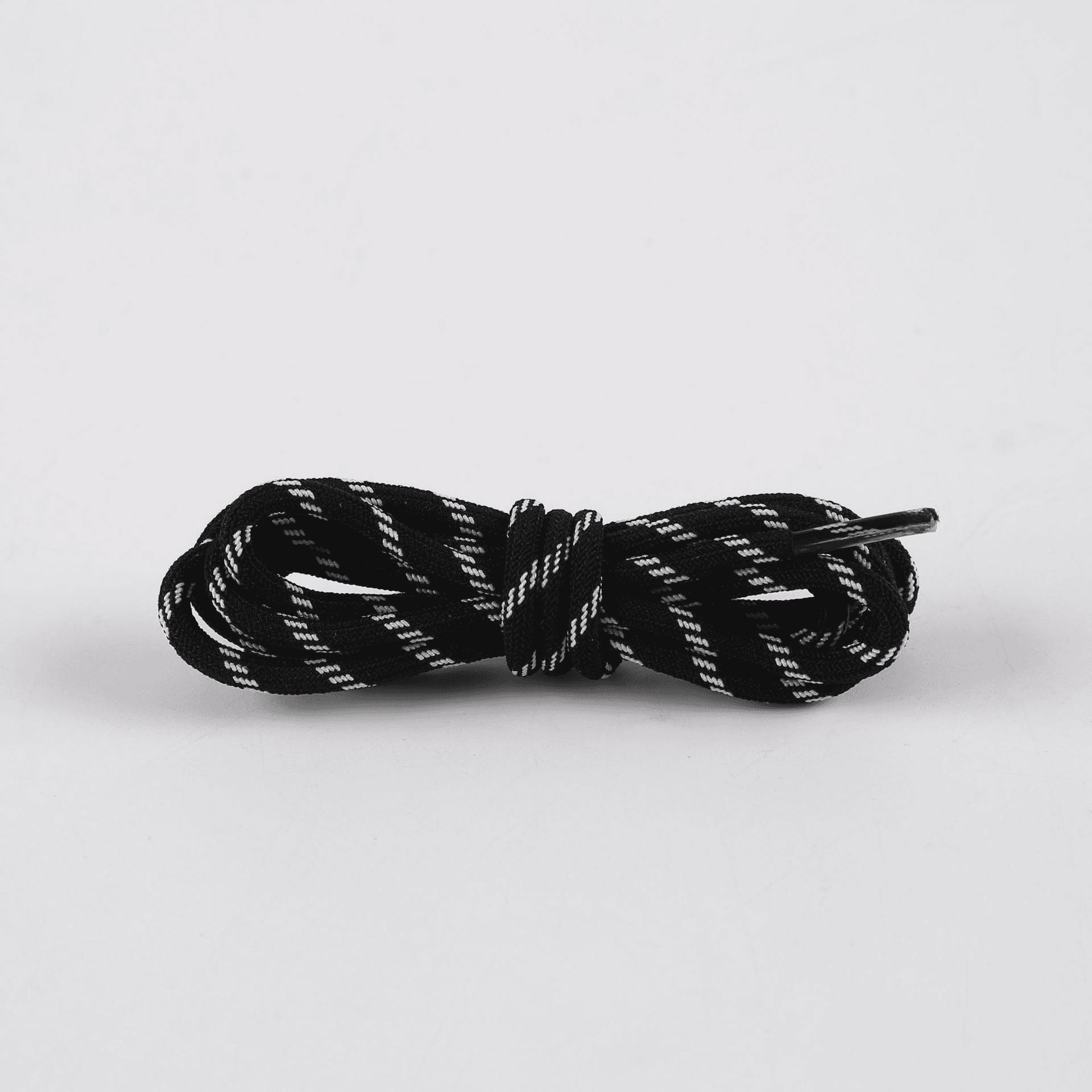 Twill elastic shoelaces-black-Spandex + low-stretch silk-1 piece