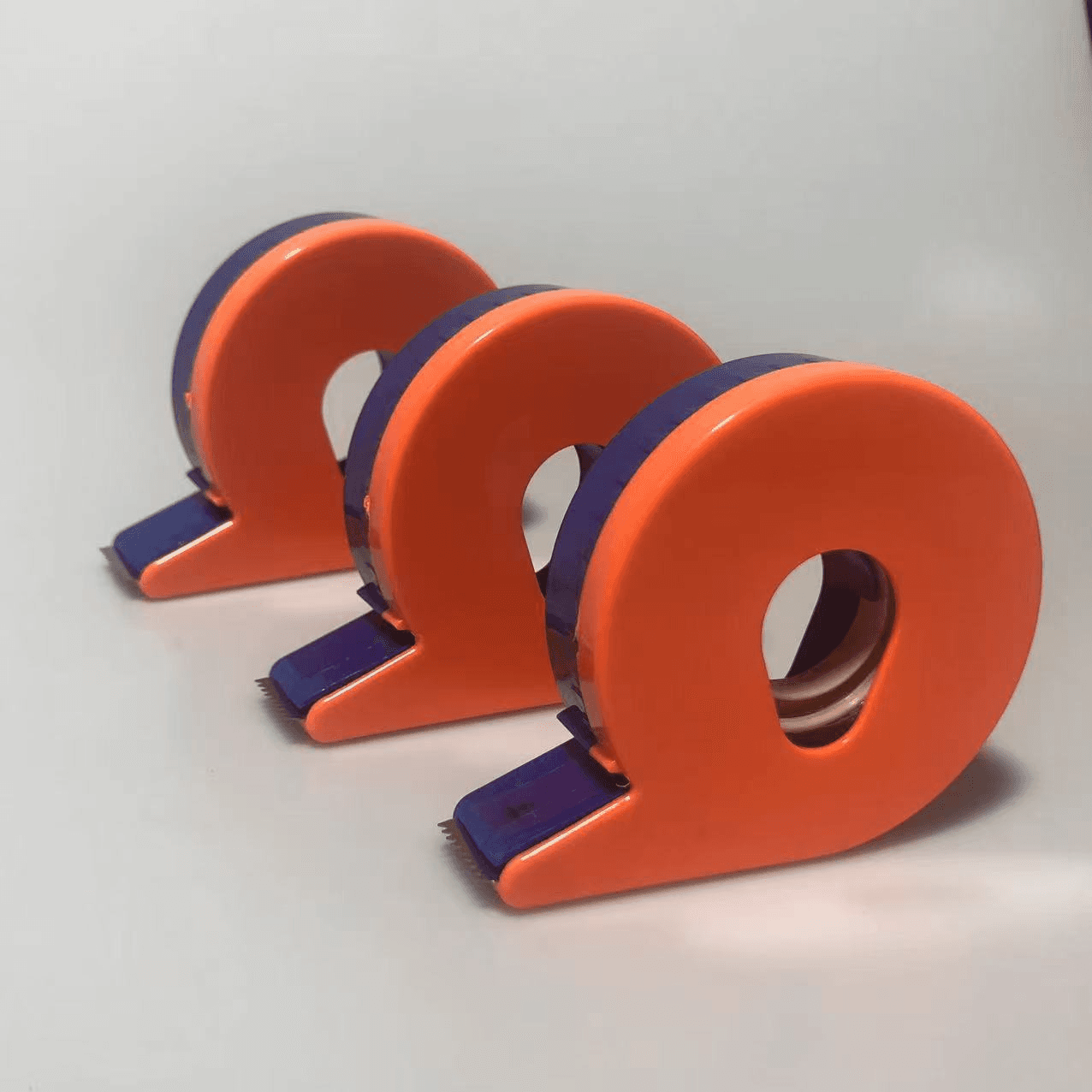 Small tape cutter-orange blue-ABS-1 piece