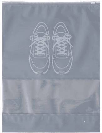 Clothing zipper bag-gray-PE-27*36cm-16 silk-1 piece