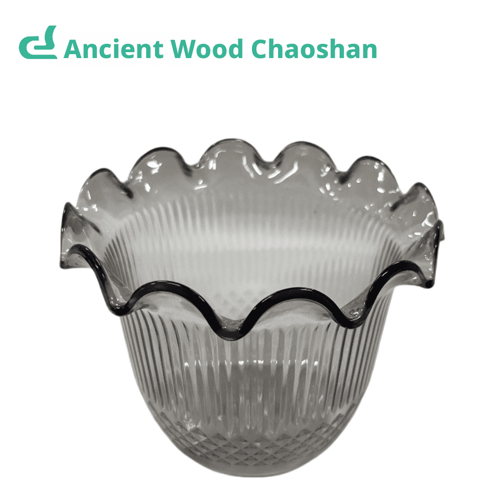 Striped lace flowerpot-amber grey-PET-13.5*11cm-1 piece