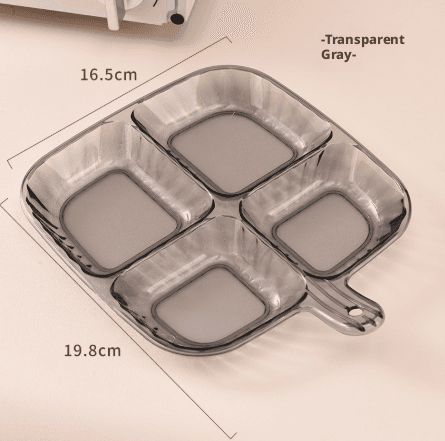 Divided side dish-gray-1 piece