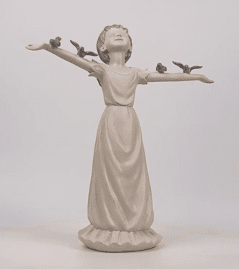 Garden Decoration-Girl and Bird-1