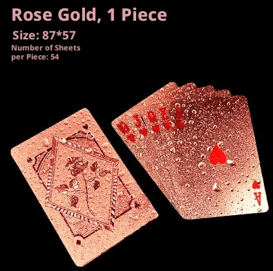 Plastic playing cards-54 pieces of rose gold-1 piece