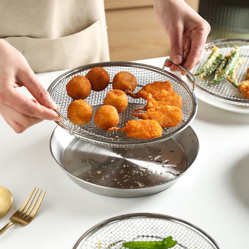 Filter pan-filter with handle + pan-18CM-1 piece