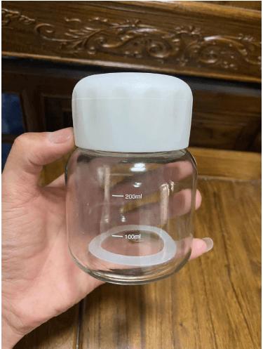 Fat glass cup-200ml white-1 piece