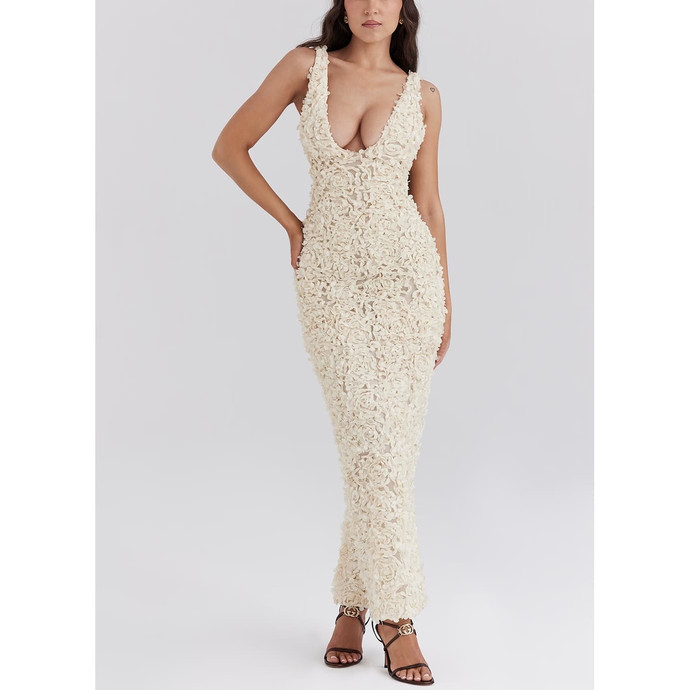 2024ss Sexy Deep V Party Dress
