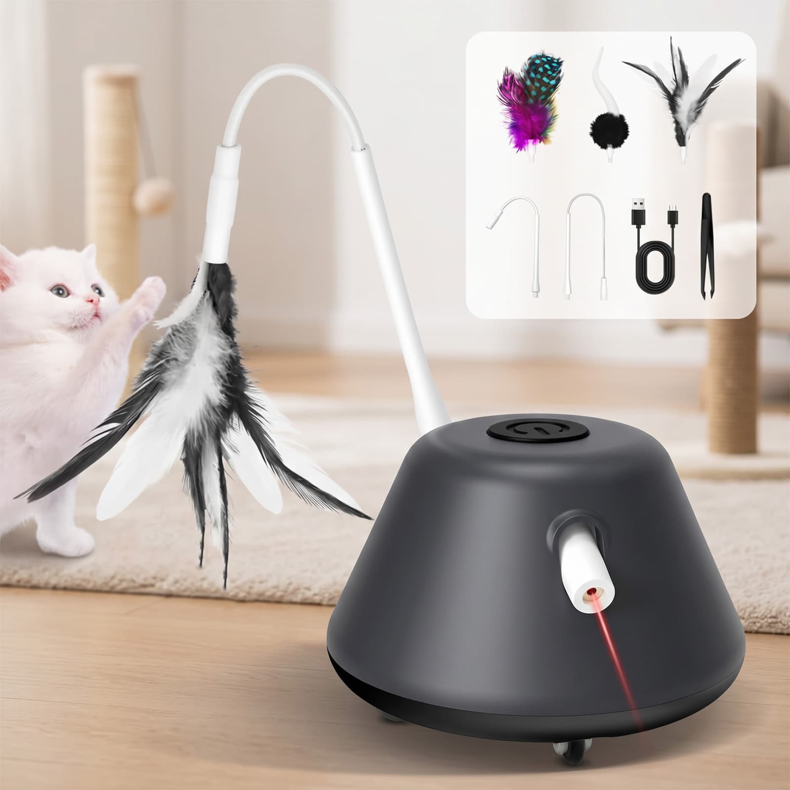 PT2021 Cat Toy In Black – For Active And Entertaining Play