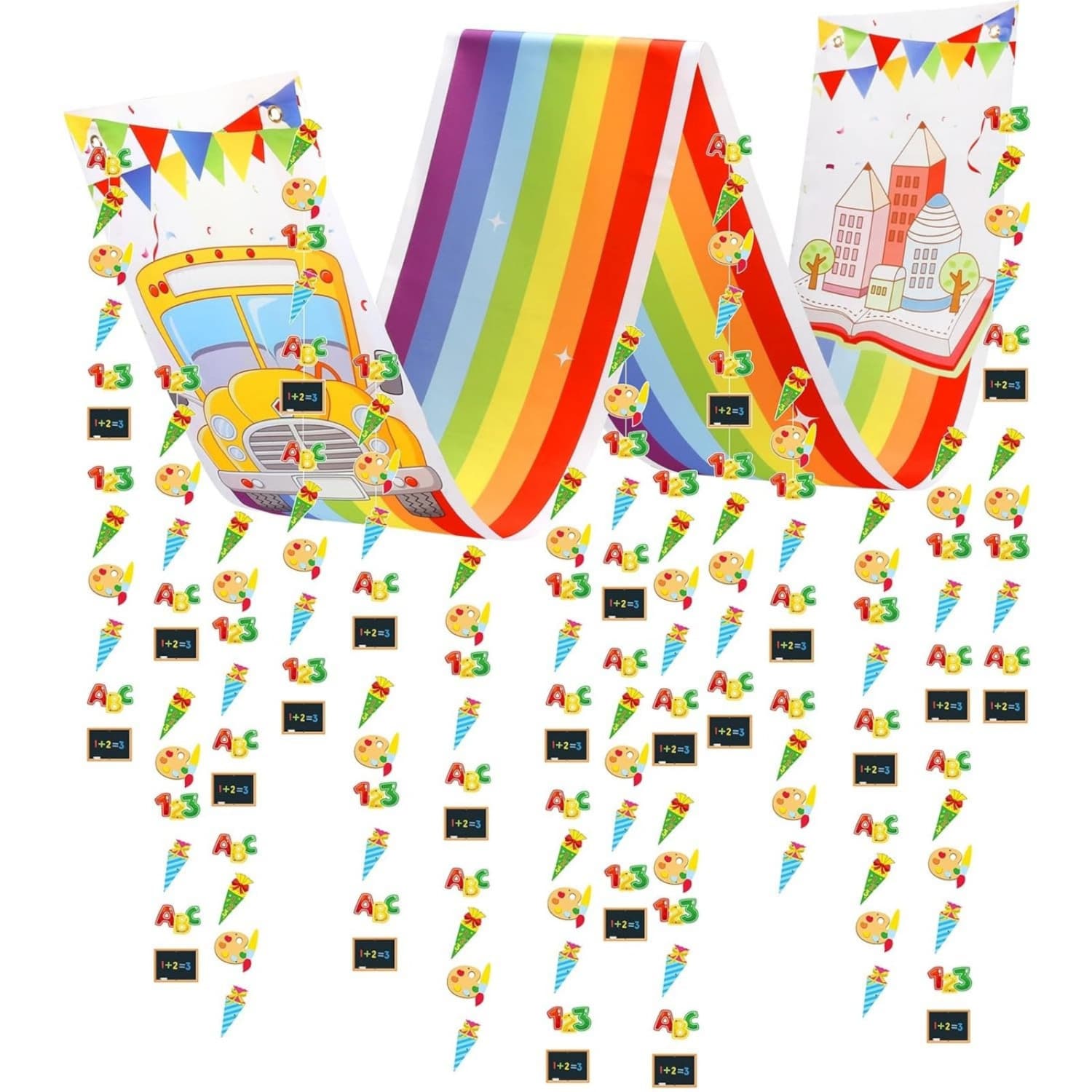 First Day Of School Hanging Banners,270x30cm Schoolchild Ceiling Decoration,Back-to-School Party Decorations,First Day Of School Party Supplies,for The Start Of School First Day Of School Celebration
