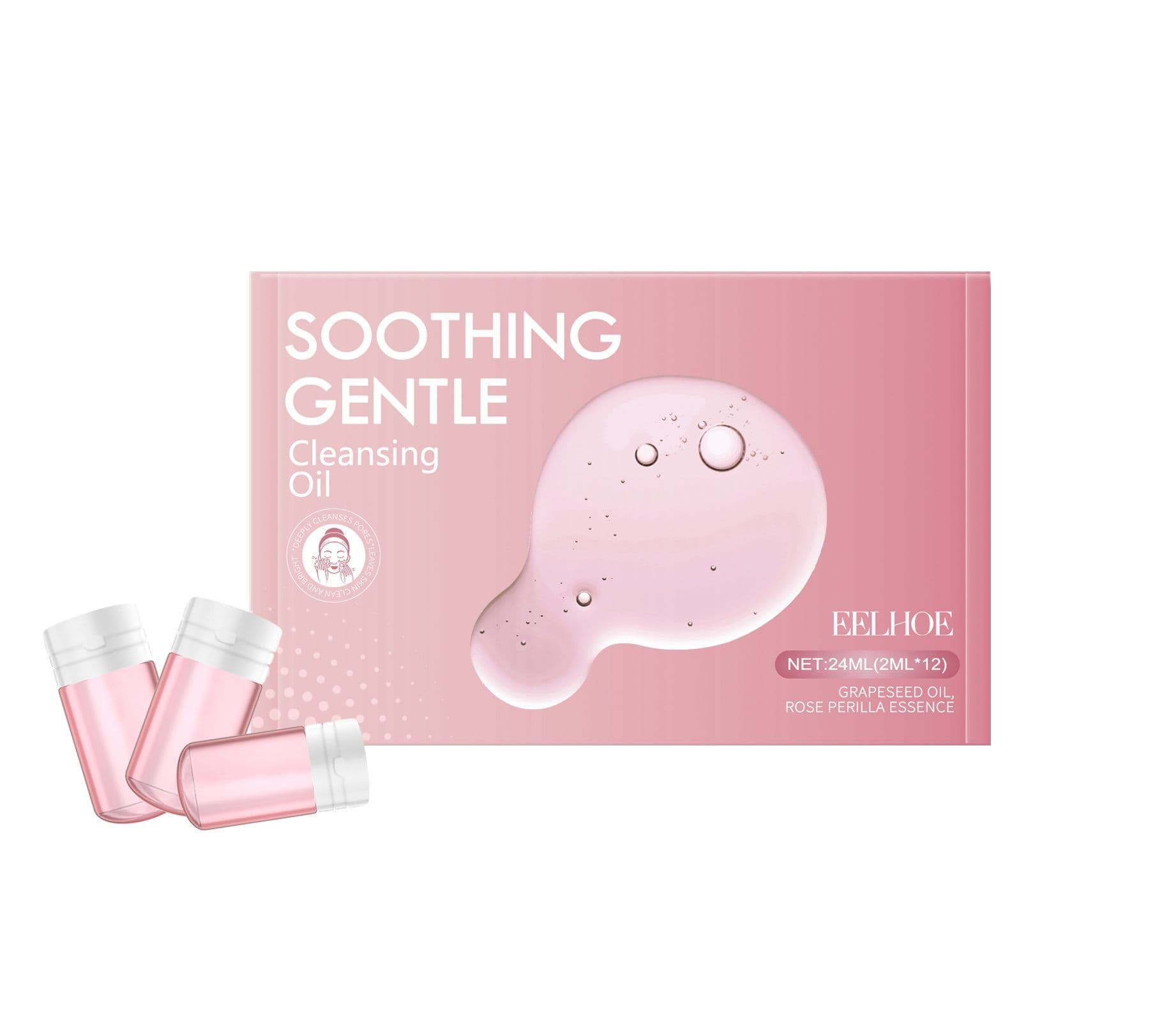 EELHOE Gentle Makeup Remover Oil Ampoule Set, 12 x 2 ml