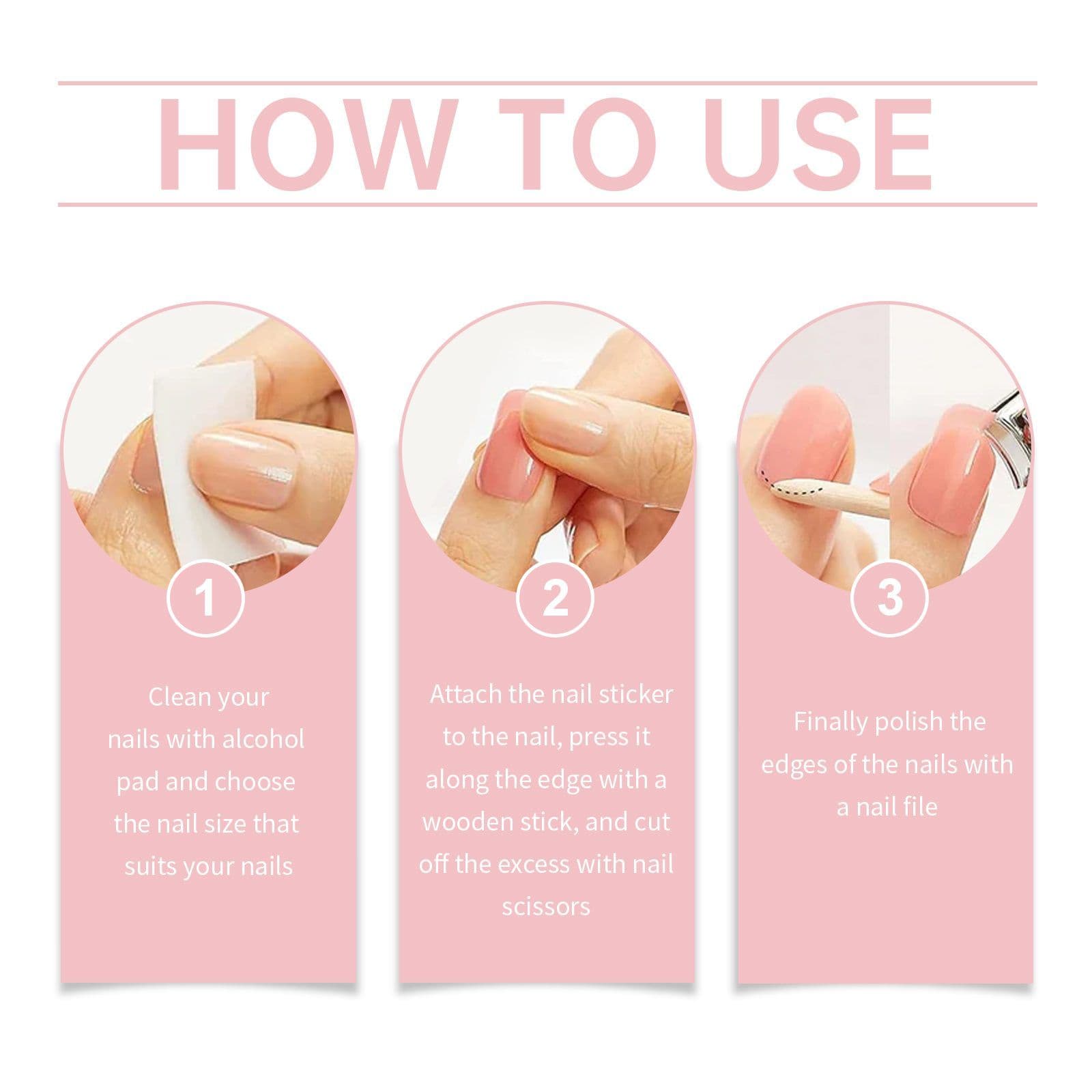 EELHOPE Soft Gel Nail Sticker Set, Khaki, 1 Set