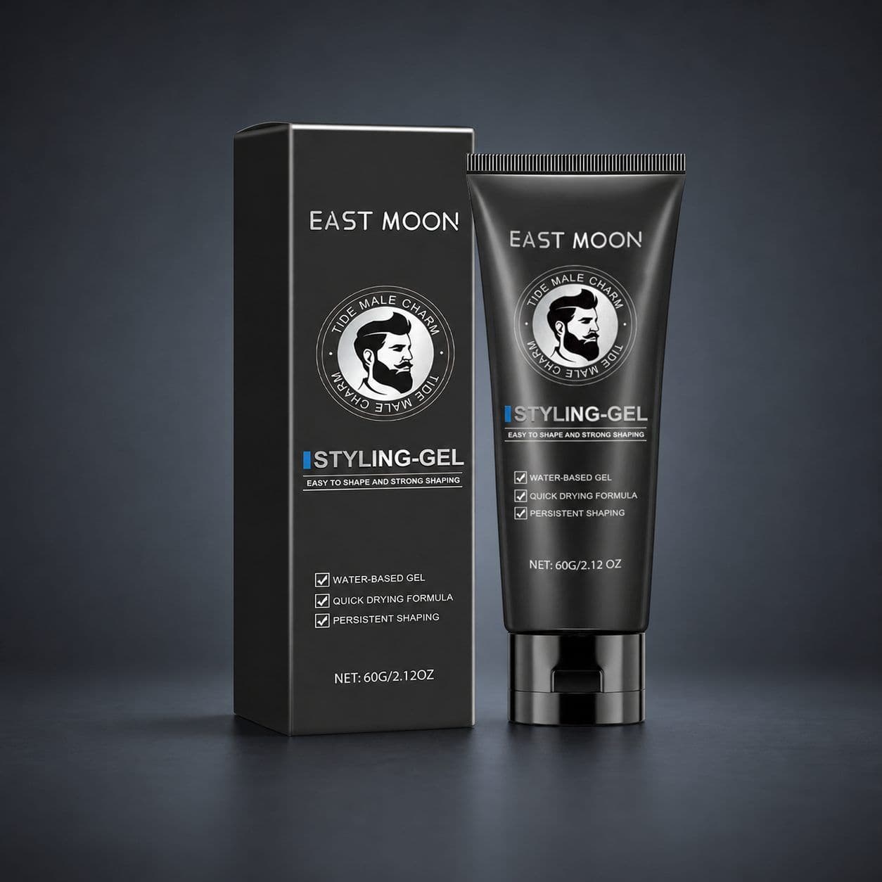 EAST MOON Men's Hair Styling Gel, 60 g