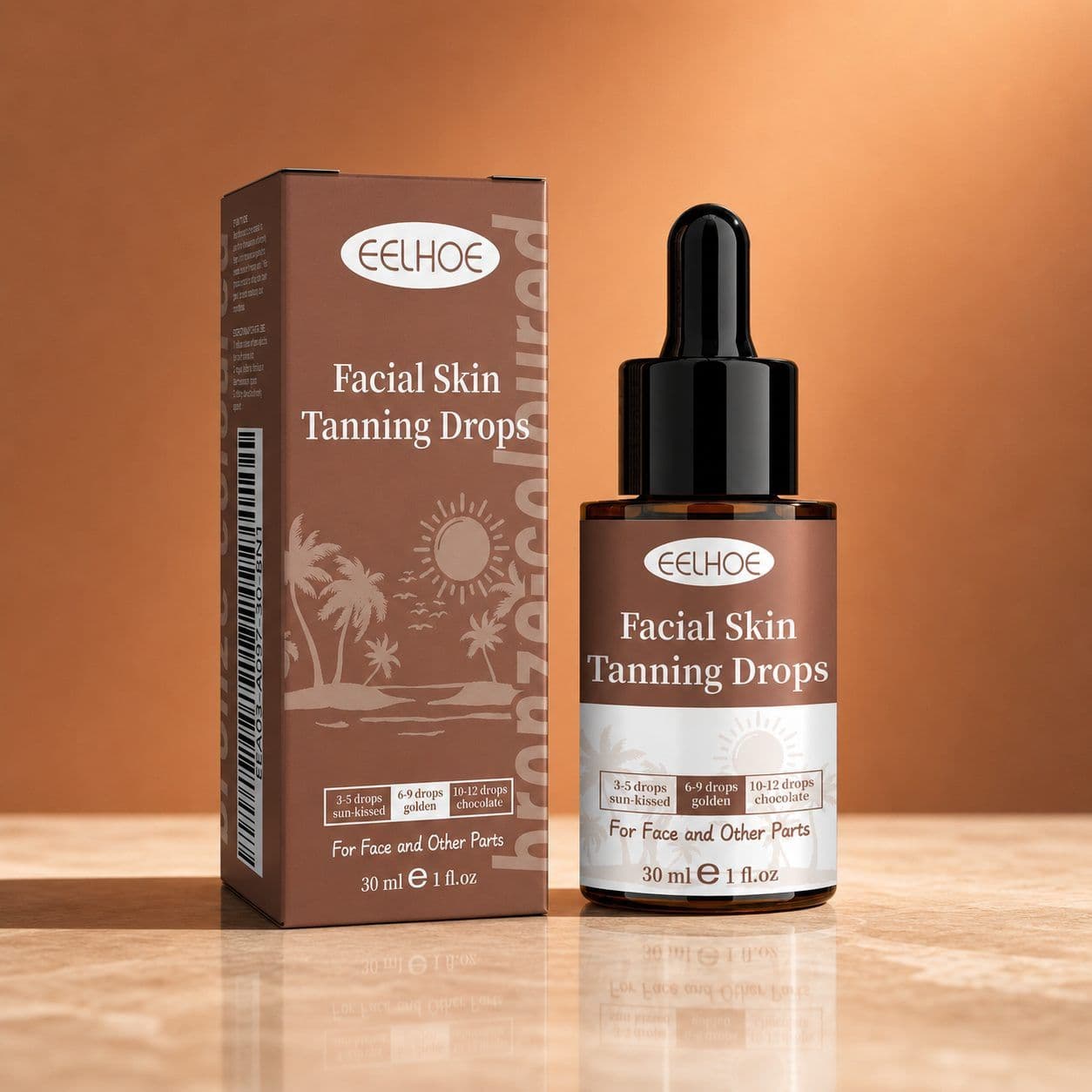 EELHOE Sunless Tanning Face Serum, 30 ml