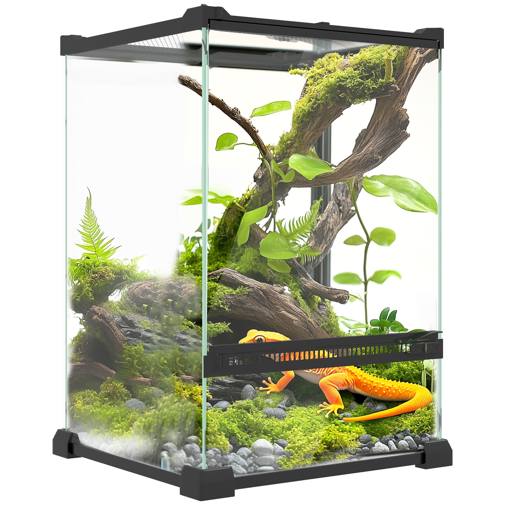 12L Vivarium For Lizards,Frogs,Snakes,Turtles,Tortoises W/ Anti-Escape Design,Ventilation