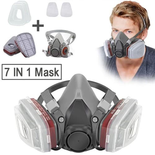 7 In 1Respirator Mask Suit Industry Painting Spray Dust Gas Mask  Respirator Mas