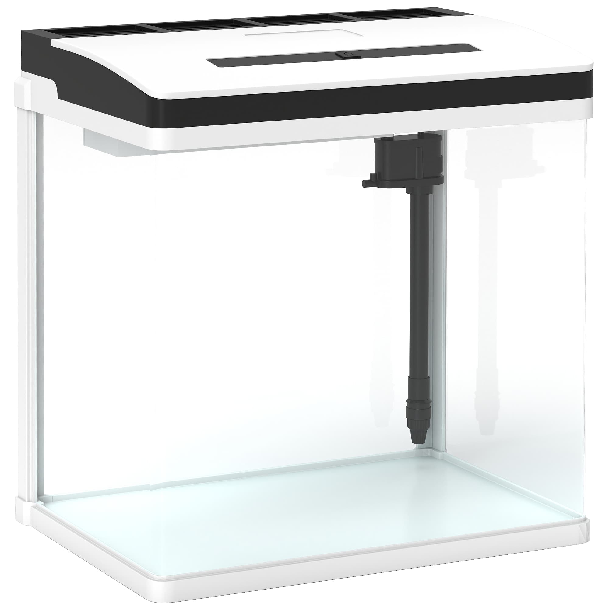 13 Liter Glass Fish Tank With Filter And LED Light, Suitable For Fighting Fish, Peacock Fish, Mini Parrotfish, Shrimp
