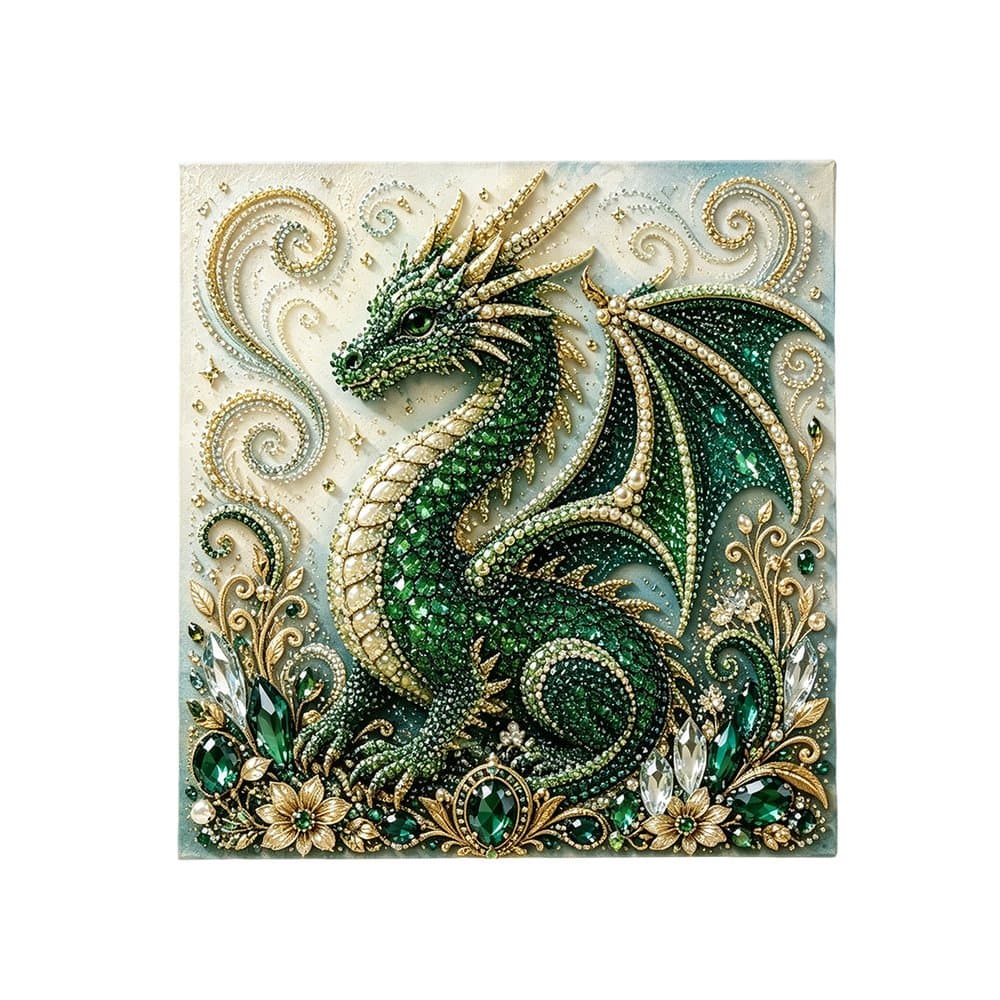 Dragon Diamond Art Painting Set - Green Dragon DIY Hand-drilled 3D Artistic Atmosphere Fine Home Decor