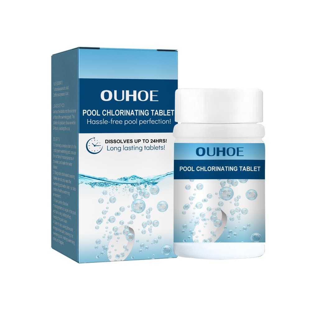 Pool Chlorinated Tablets Water Cleansing Odor Removal Instant Multifunctional Effervescent Tablets