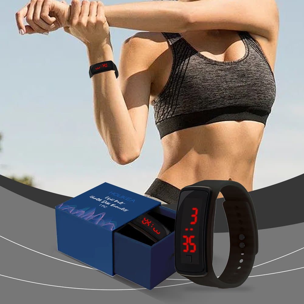 Houkea Fashion Sport Watches All-match Fashion Outdoor Fitness Sports Daily Time Management Convenient Watches