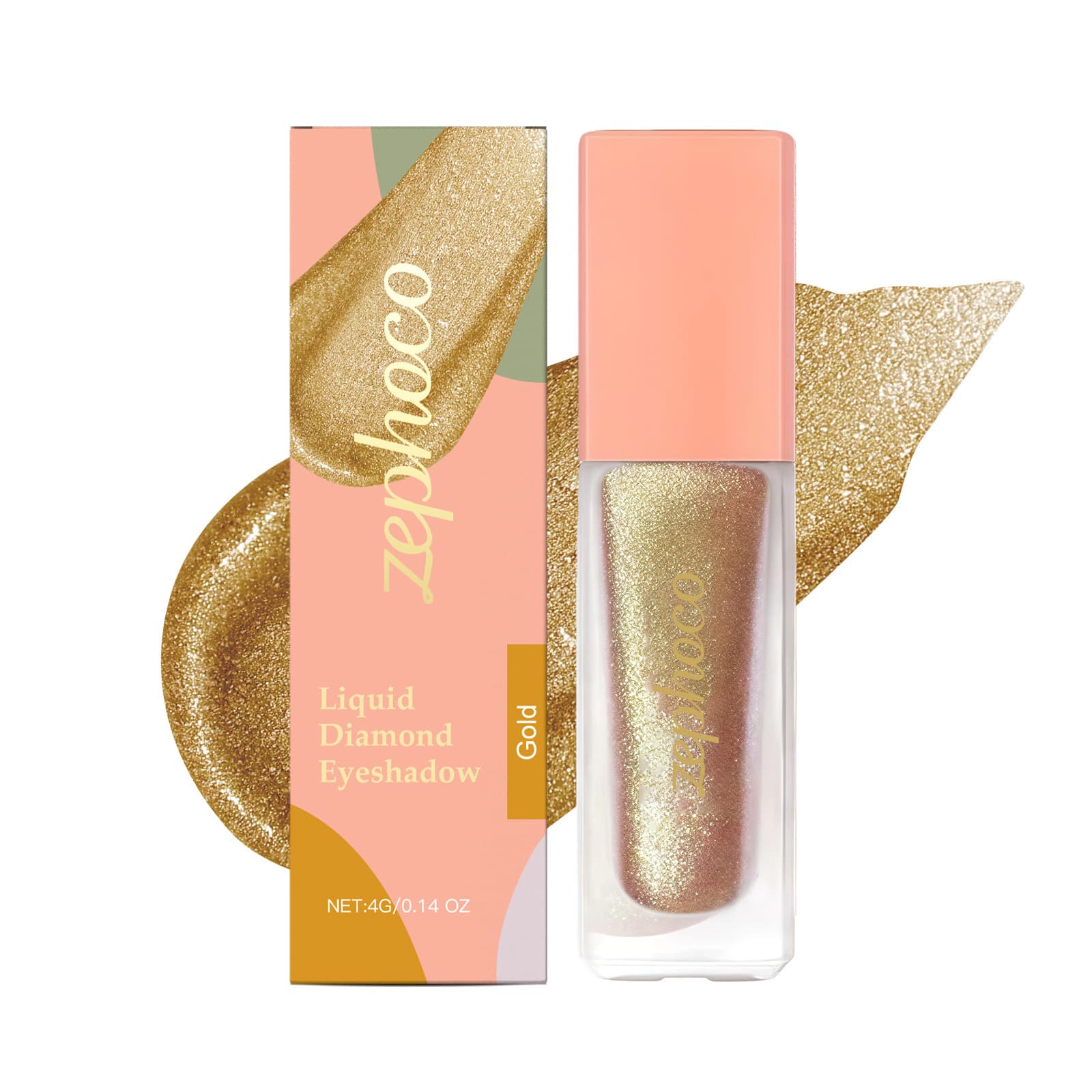 Zephoco Liquid Diamond Eyeshadow, 4g, Eye Makeup for All Skin Types