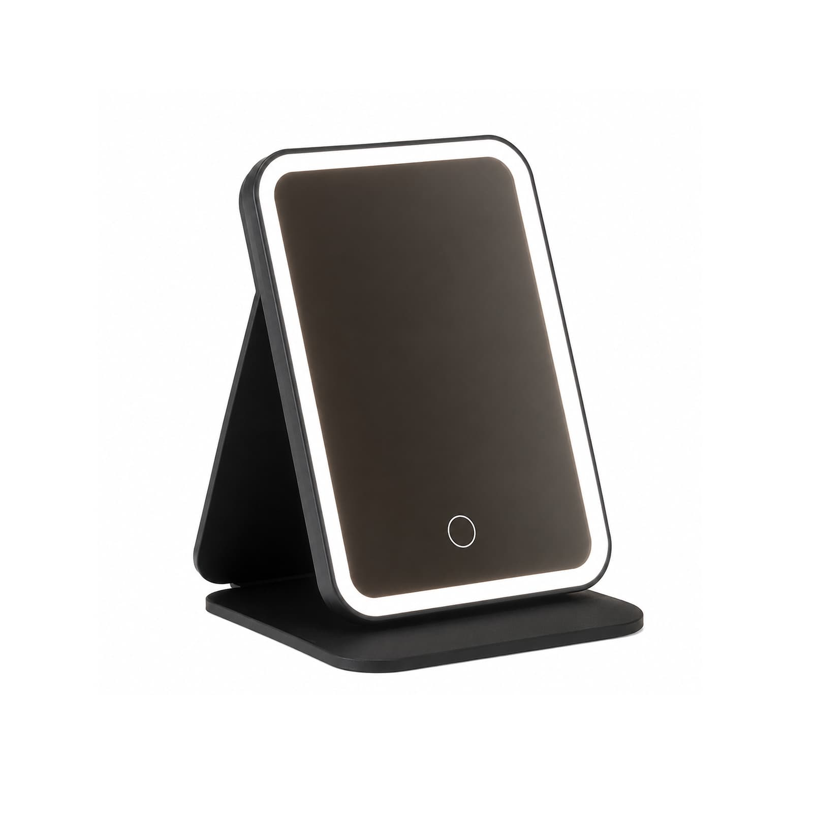 Graphite Black 3 Colors Light Dimmable PU Foldable Mirror, Folded mirror