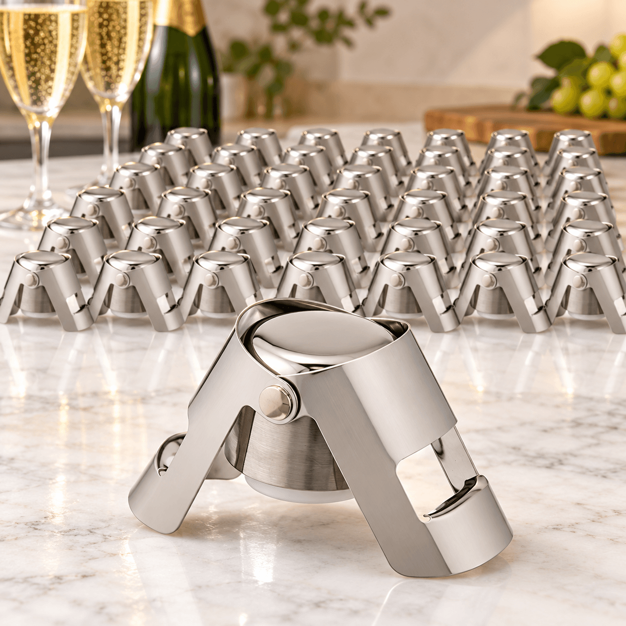 Cap Of Steel For Cerrar Bottles Of Champán From The Brand Kinvara, Designed For Offer A Closure Seguro And Durable